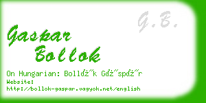 gaspar bollok business card