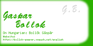 gaspar bollok business card